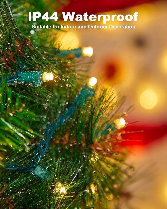 Brightown LED Christmas String Lights, 14 Feet 50LEDs Clear Mini Lights Plug in, Connectable Christmas Tree Lights for Indoor Outdoor Bedroom Wreath Garland Holiday Party Wedding Christmas Decoration