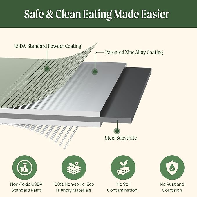 Vego garden Raised Garden Bed Kit, 17" Tall 4 in 1 Modular Metal Raised Garden Beds Kit, Metal Planter Box for Vegetables, Flowers, Herbs, British Green