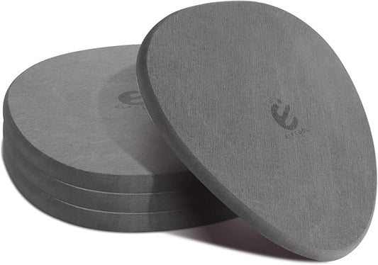 Elfcool Plant Saucer Quick Dry Absorbent Flower Plant Pot Saucer Dirp Tray Diatomaceous Earth Plant Mat for Indoor Outdoor Plants (8''-Dark Grey-4pack)