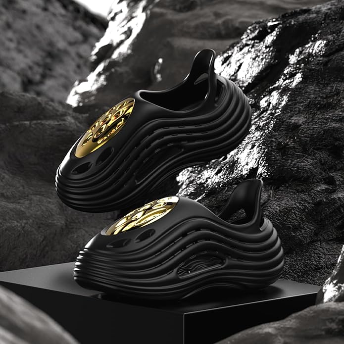 Unisex Breathable Wave Clogs - Lightweight Garden Shoes with Ventilation Holes, Non-Slip Indoor Outdoor Clogs for Men and Women