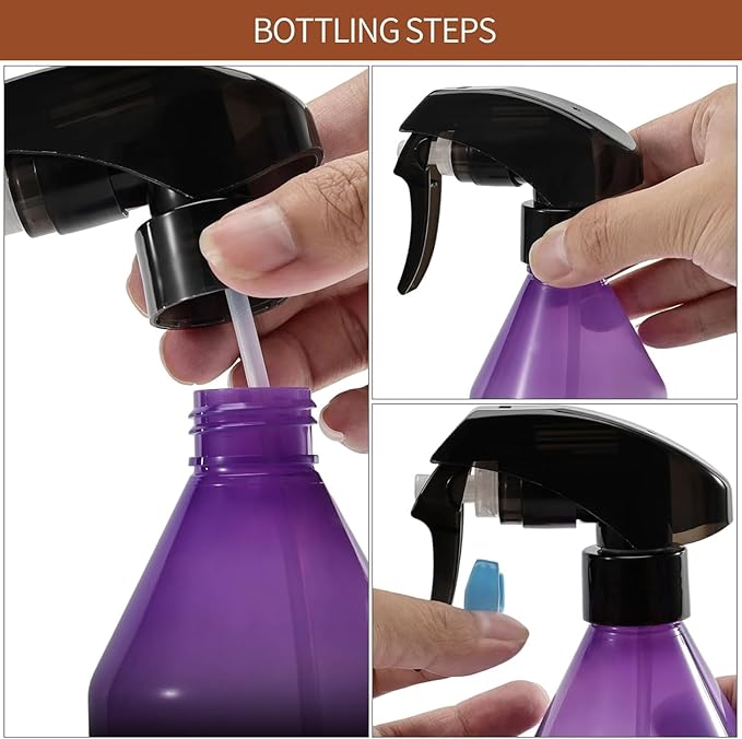 Plant Mister Spray Bottle, 10oz Plastic Fine Mist Spray Bottles, Empty Plant Sprayer Mister Water Spritzer for Gardening, Hair, Cleaning Solutions, Purple