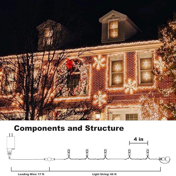 TW SHINE Color Changing Christmas Lights, 66 FT 200 LED RGB Halloween Lights Outdoor with Remote Waterproof for Indoor Xmas Tree Party Wedding Decorations