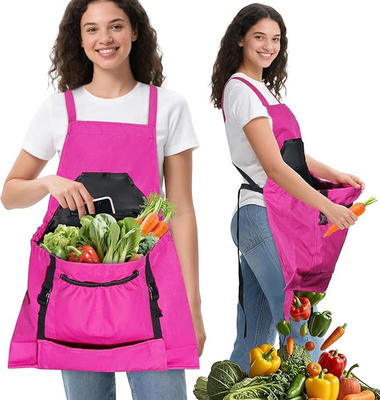 Gardening Apron,Canvas Garden Apron with Pockets for Women and Men,Harvest Apron,Gifts for Gardeners