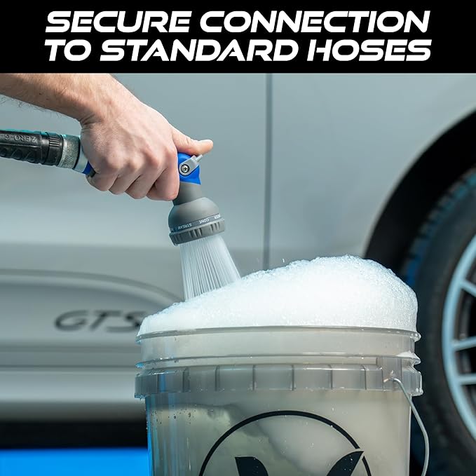 VIKING Hose Nozzle, Garden Hose Nozzle with 8 Spray Patterns, Adjustable Heavy Duty Thumb Control for Washing Car, Watering Plants, Washing Pets, and Home Use