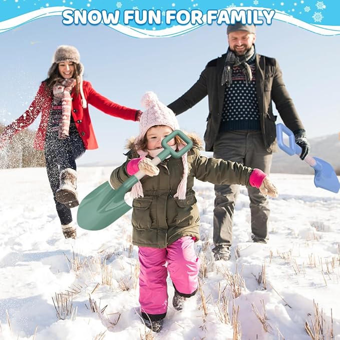 Dilabnba16in/40cm Kids Beach Spades Sand Shovels Toy Gardening Tool, Sturdy Wood Handle ABS Plastic Shovel Scoop Garden Sand Beach Sandbox Backyard Digging Summer Toy for Toddler Boy Girl 3-10(2PCS)