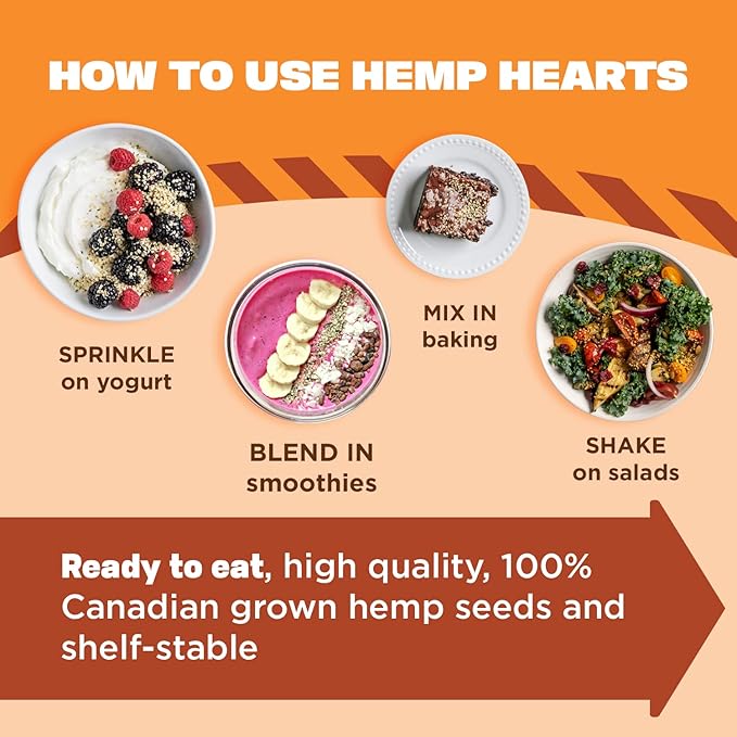 Manitoba Harvest Hemp Seeds, 8oz (Pack of 8) 10g Plant Based Protein, 12g Omega 3 & 6 per Serving, Perfect for smoothies, yogurt, salad, Non-GMO, Vegan, Keto, Paleo, Gluten Free