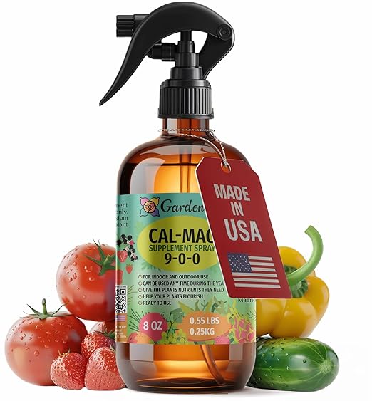 𝐁𝐄𝐒𝐓𝐒𝐄𝐋𝐋𝐄𝐑 Premium Organic Cal-MAG Growing Fertilizer Spray: High-Grade Calcium, Magnesium & Iron Plant Supplement - Corrects Plant Deficiencies with Essent (9-0-0 NPK) - [8 OZ]