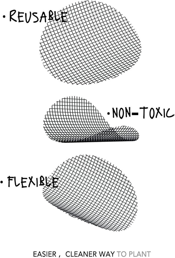 LE TAUCI Plant Pot Hole Mesh Pads, 4-Inch Round Flower Pot Drainage Covers, Prevent Soil Loss, Durable Reusable, Bonsai Bottom Grid Mat, Gardening Essentials, 50-Pack