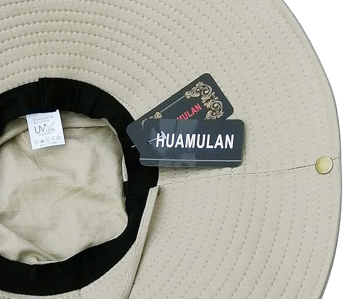 HUAMULAN 6" Super Wide Brim Sun Hats, Men and Women Bucket Hat for Fishing Hiking Garden Lawn Work Safari Camping Outdoor