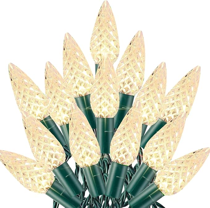 TW SHINE C6 Christmas String Lights, 200 LED 66 FT Christmas Lights Outdoor with 8 Modes Timer, Waterproof Connectable for Indoor Yard Xmas Tree House Christmas Decorations (Warm White)