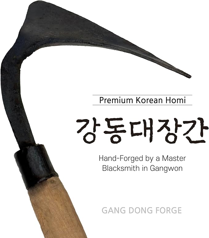 Left-Handed GANGDONG Homi Korean Hand Hoe – Premium All-in-One Gardening Tool for Weeding, Digging, Planting & Cutting – Hand-Forged Heavy-Duty Blade – Ideal Gift for Gardeners & Farmers
