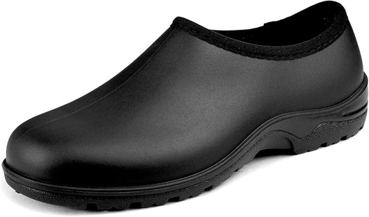 DKSUKO Waterproof Garden Shoe for Women Outdoor Slip-On Rain Boots Short Ankle Work Shoes and Garden Clogs with Comfort Insole
