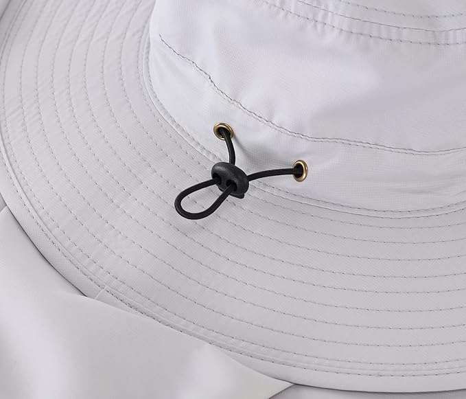 Home Prefer UPF50 Mens Sun Hat with Neck Flap Quick Dry UV Protection Cap Womens Wide Brim Fishing Hat Neck Flap Beach Garden