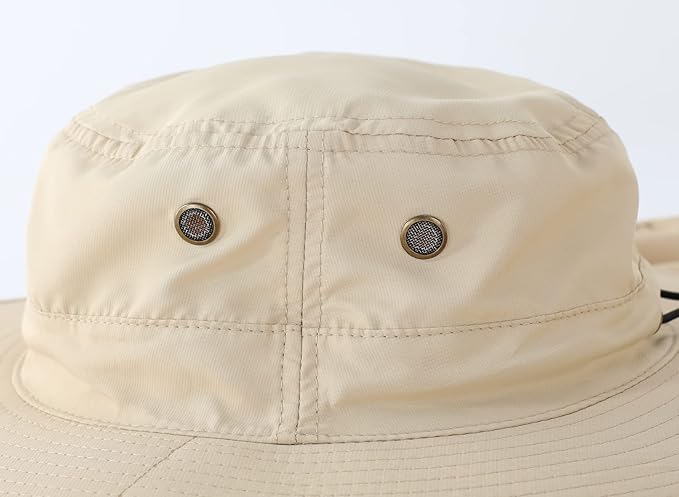 Home Prefer UPF50 Mens Sun Hat with Neck Flap Quick Dry UV Protection Cap Womens Wide Brim Fishing Hat Neck Flap Beach Garden