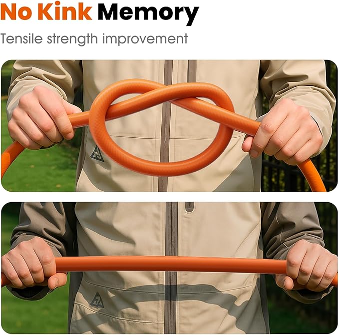 Heavy Duty Garden Hose 5/8 in x 5 ft with Swivel Fitting, Super Flexible Water Hose, All-weather, Lightweight, Burst 600 PSI