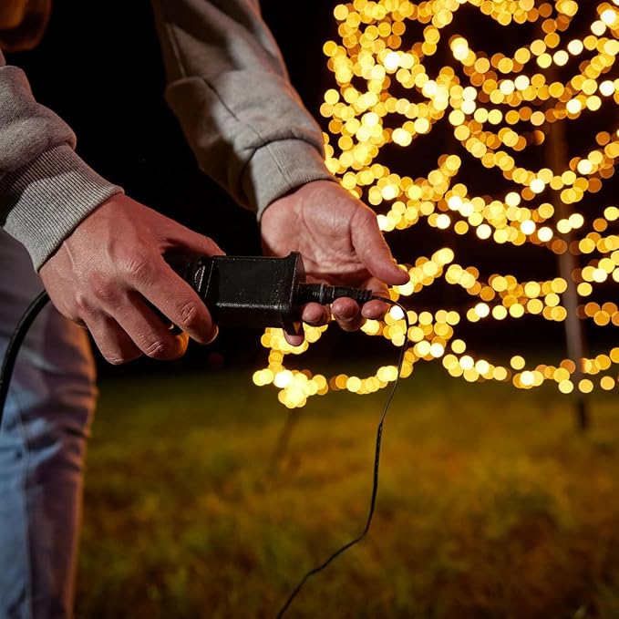 Fairybell - Flagpole LED Christmas Tree - Outdoor Christmas Decorations - Luminous Switch - 2,000LED Tree - 20ft - Suitable for Existing Flagpoles - Outdoor Lighting