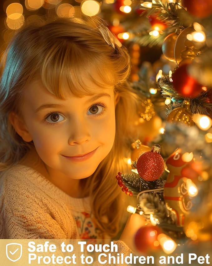 Brightown LED Christmas String Lights, 14 Feet 50LEDs Clear Mini Lights Plug in, Connectable Christmas Tree Lights for Indoor Outdoor Bedroom Wreath Garland Holiday Party Wedding Christmas Decoration