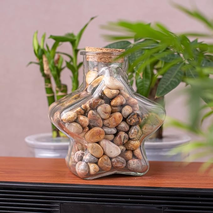 Polished Crazy Lace Agate Crystal Stone Set - 72 Pcs, 0.5" 10 oz Handpicked Natural Tumbled Gemstones Rocks, Pebbles for Reiki, Chakra, Healing, Home Decor