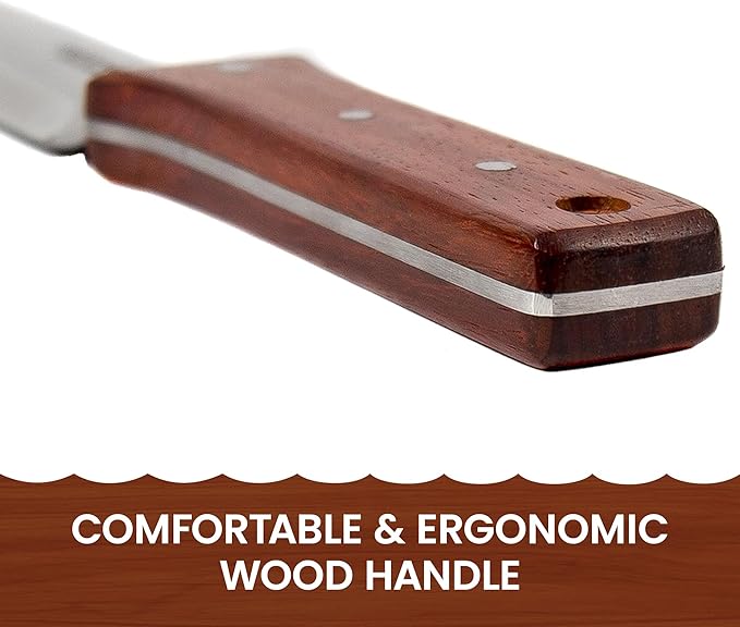 Garden Guru Hori Hori Garden Knife Supreme Set for Weeding, Digging, Pruning, and Cultivating - Stainless Steel Full Tang Blade | Marks for Measuring Planting Depth | Premium Leather Sheath