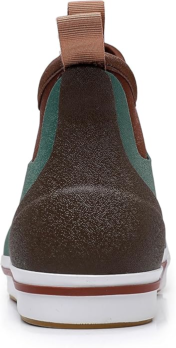 WTW Unisex Rain Boots for Men and Women Waterproof Rubber Fishing Deck Boots Neoprene Boots Slip on Ankle Garden Shoes