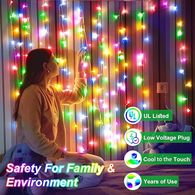 1500 LED 470FT Christmas String Lights Outdoor, 12 Modes and Timer Memory Dimmable, Plug in Waterproof Dark Green Wire Twinkle Light for for Xmas Yard Tree Wedding Party Halloween Decor (Multicolor)