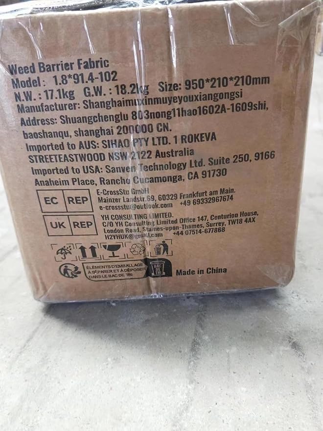 VEVOR Driveway Fabric, Heavy Duty 6x300ft 3oz Woven Landscape Fabric, Garden Weed Barrier Fabric, Weed Control Fabric, Geotextile Fabric for Landscaping, Ground Cover, Weed Block Gardening Mat, Black