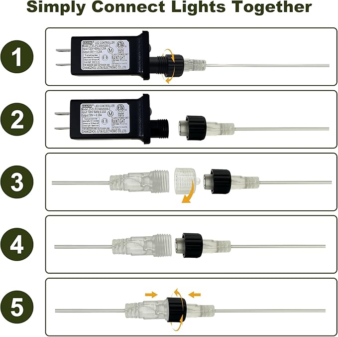 [2Pack]Connectable Christmas String Lights Multicolored, 210FT 600LED Christmas Lights for Outside/Indoor, Plug In Christmas Tree Lights with 8 Modes, TwinkleString Lights for Holiday Party