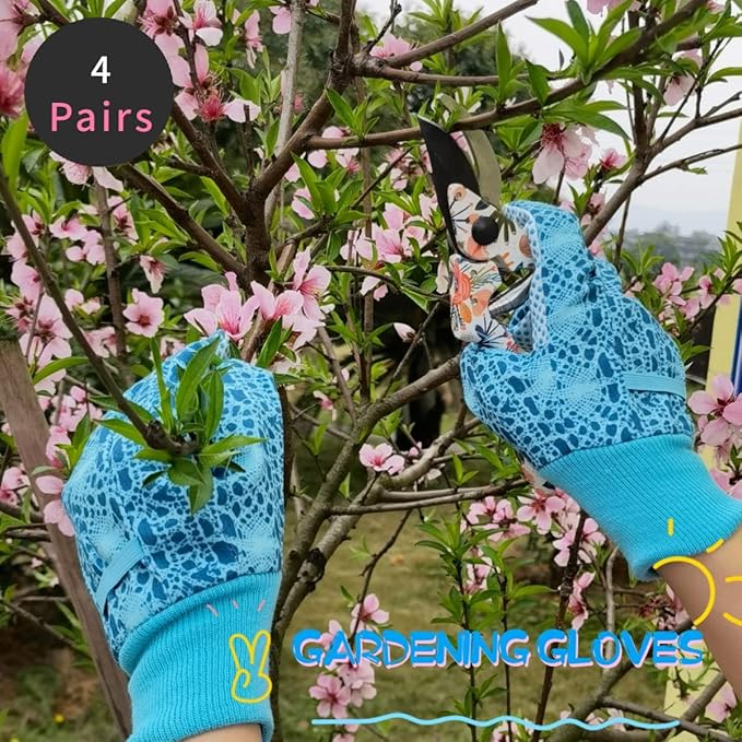 Thorn Proof&Puncture Resistant Gardening Gloves with Grip,Garden Glove for Women, Leather Yard Work Gifts