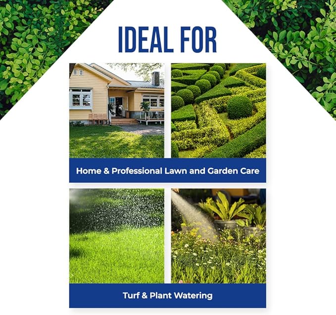 Underhill Pattern Master Gold Series Garden Water Hose Nozzle Sprayer Head, 3/4-Inch Thread Inlet, Heavy-Duty, Adjustable 7 Spray Patterns, NG250-8S