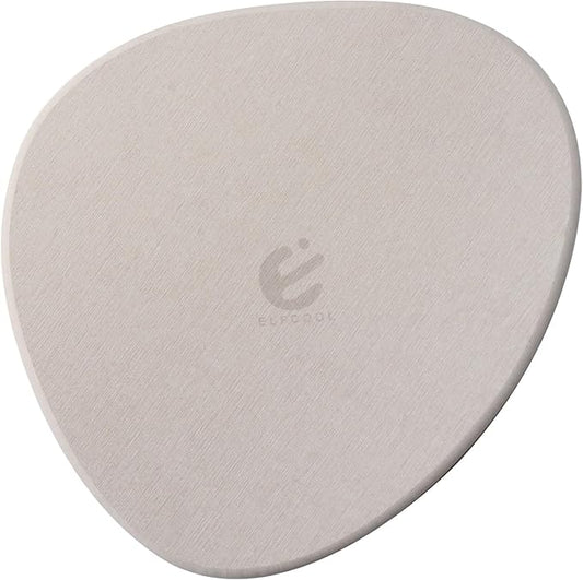 Elfcool Plant Saucer Quick Dry Absorbent Flower Plant Pot Saucer Dirp Tray Diatomaceous Earth Plant Mat for Indoor Outdoor Plants (12''-Off White-1pack)