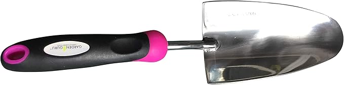 Garden Guru Super Strong Garden Trowel Hand Shovel - Stainless Steel - Rust Resistant - Ergonomic Grip - Perfect Tool for Gardening, Weeding, Transplanting and Digging in Garden Beds (Pink 4 Pack)