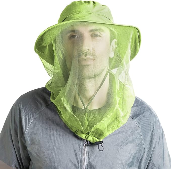 Peicees Head Net Hat for Men Women Adventure Fishing Hat Safari Hat for Hunting Camping Hiking