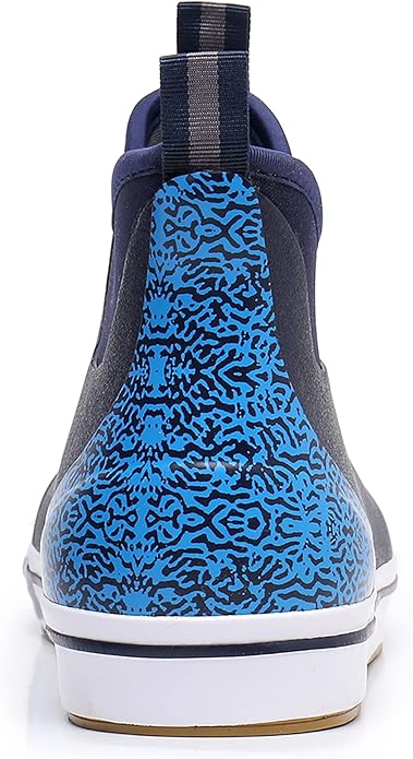 WTW Unisex Rain Boots for Men and Women Waterproof Rubber Fishing Deck Boots Neoprene Boots Slip on Ankle Garden Shoes