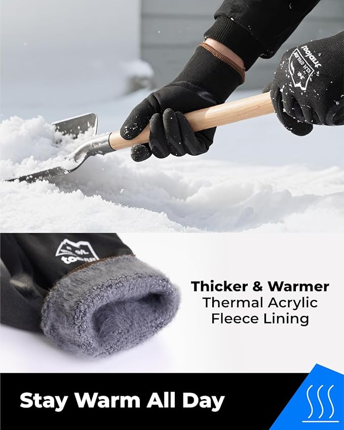 toolant Winter Work Gloves for Men & Women, Freezer Gloves with Super Durable & Grip, Insulated Liner for Cold Weather