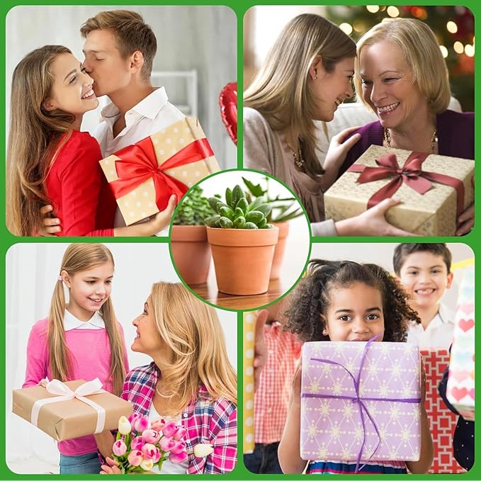 24 Pack 3 Inch Terracotta Pots, Mini Clay Pots with Drainage Holes,Cactus Flower Nursery Terra Cotta Pot for Indoor/Outdoor Succulent Plants, Crafts, Wedding Favor