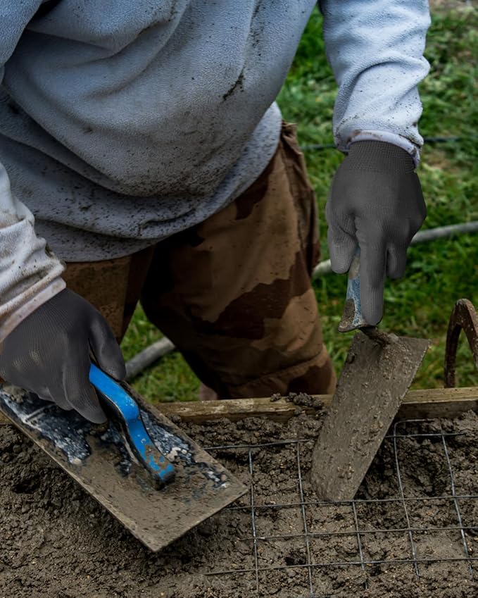 Ultra-Thin PU Coated Work Gloves 12 Pairs Breathable High Dexterity Gardening Warehouse Assembly Precision Tasks