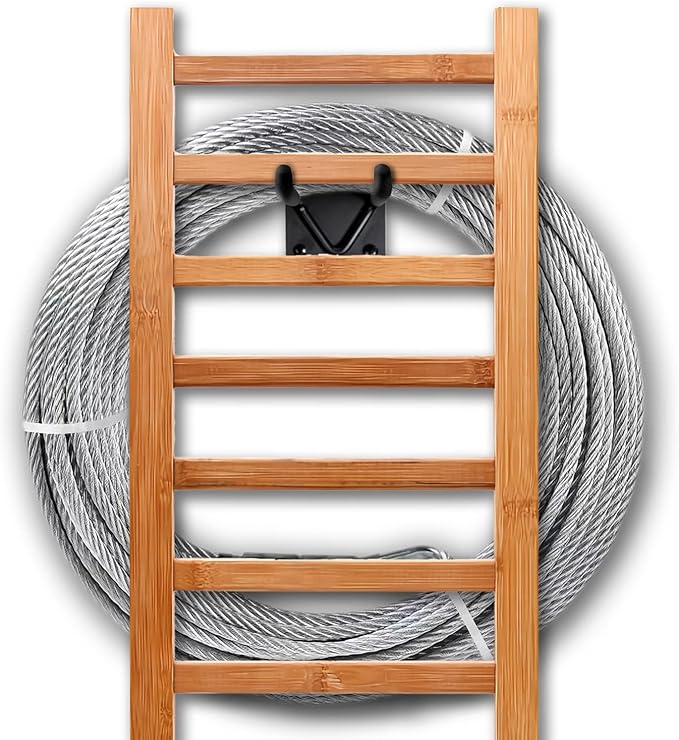 Garage Hook Hangers 2 Pcs, Shovel Holder Wall Mount, Rake Racks, Upgraded Ladder Hanger, Heavy Duty Folding Chair Rack, Garden Tool Hooks for Hanging Yard Tools, Ladders, Bikes and More