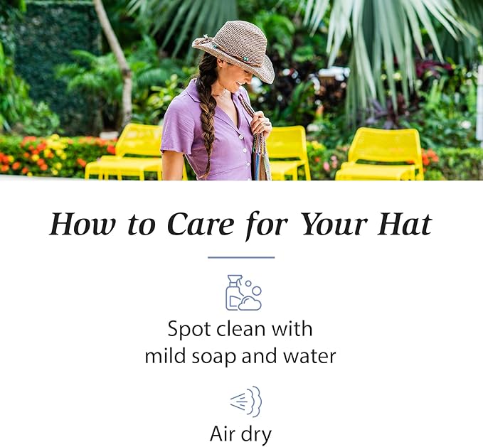 Wallaroo Hat Company Women’s Petite Catalina Cowboy – Natural Fiber, Adjustable Sizing for Smaller Crown Sizes – Chic Sun Hat