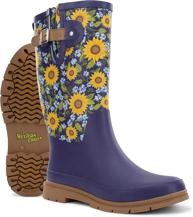 Western Chief Women's Tall Waterproof Rain Boot Outdoor Garden Shoes