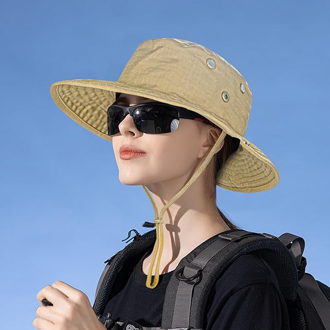 Sun Hats for Men Women Boonie Hat Foldable Fishing Hat UPF 50+ Bucket Hat for Fishing Hiking Garden Safari Beach