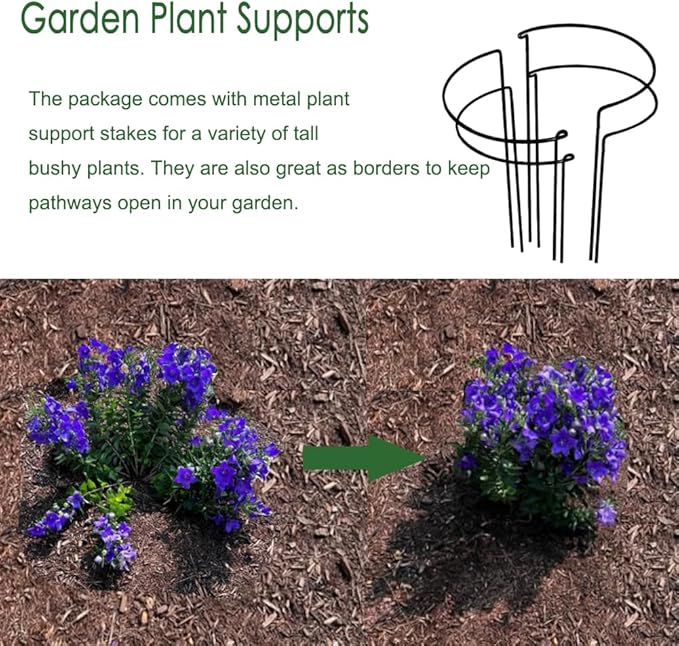 FORTUNO High Round Galvanized Raised Garden Bed Kit, Fire Pit Ring Dia 3 x H 1.5Ft (2 Pack) Metal Outdoor Flower Bed Steel Patio Ground Planter for Planting Vegetables and Herb, Silver