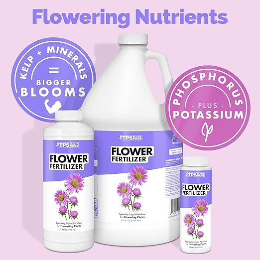 TPS NUTRIENTS Flower Fertilizer, Flowering Plant PK Bloom Booster, Liquid Plant Food, 32 oz (1 Quart)