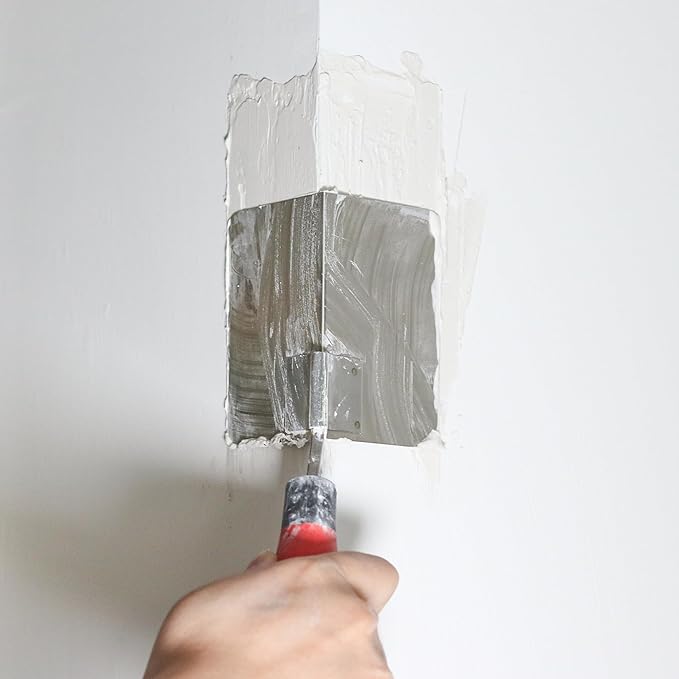 Fishark 2-Piece Drywall Corner Trowel Tool Set, Stainless Steel 3.9'' Outside Corner Knife & 5'' Inside Corner Knife for Sheetrock, Stucco & Concrete