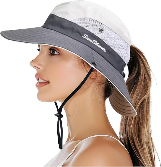 PFFY Sun Bucket Hats for Women Men UV Protection Wide Brim Fishing Hat Beach Outdoor Essentials
