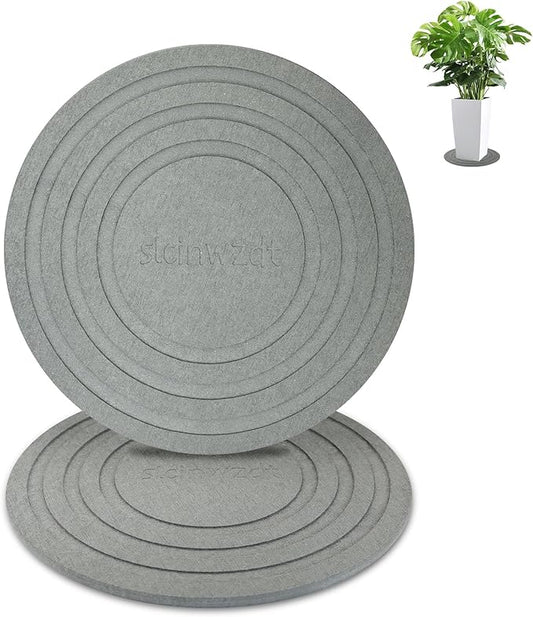 2 Pack of 12 Inch Plant Saucers for Indoors, Diatomaceous Earth Plant Trays for Indoors No Holes, Plant Trays for Pots, Stone Quick Drying Tray Plant Plates to Catch Water Indoor Plants and Absorbent