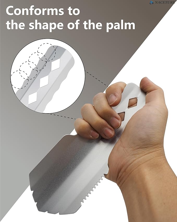 NACETURE Ultralight Backpacking Trowel Aluminum Shovel Small Potty Multitool with Longer Handle Design Essential for Hiking, Camping and Survival Bags(Black 1 Pack)