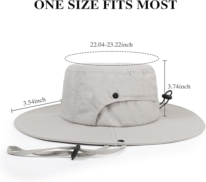 Wide Brim Sun Hats Waterproof Bucket Hat UV Protection Fishing Hat Summer Packable Fisherman Hat for Men and Women