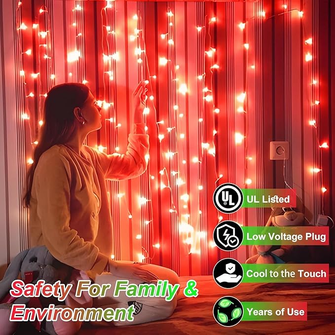 750 LED 240FT Christmas String Lights Outdoor, 12 Pro Modes and Timer Memory & Brightness, Plug in Waterproof Dark Green Wire Twinkle Light for for Xmas Yard Tree Wedding Party Decor (Red)