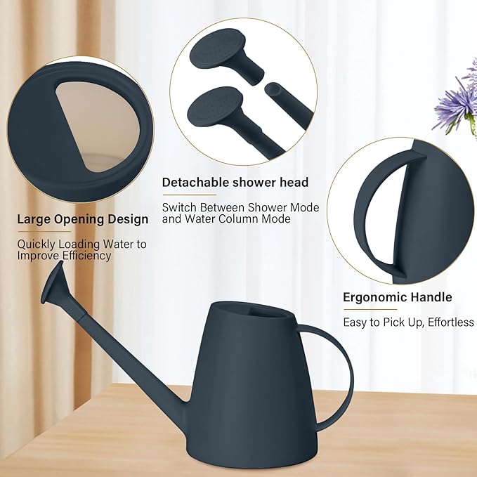 Plastic Watering Can - 1/2 Gallon - Black