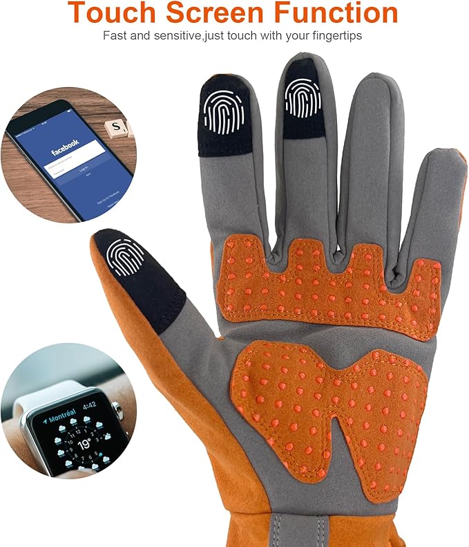 ZLUXURQ Gardening Gloves for Women and Men, Work Gloves for Yard Work